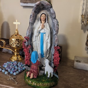 8&quot; Lady of Lourdes Statue Blessed Mother Mary