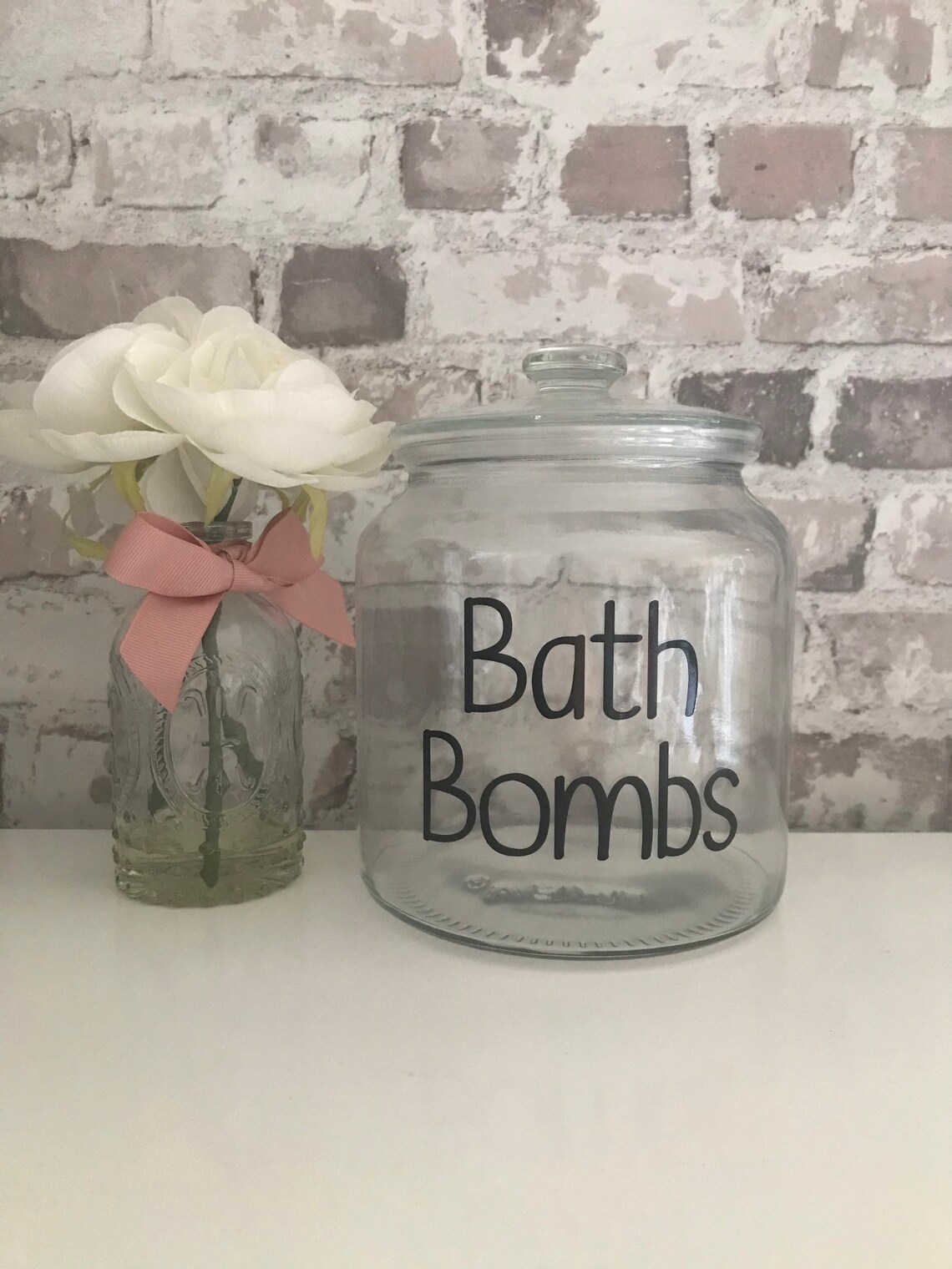 Personalised Bath Bomb Storage Glass Jar Personalised | Etsy