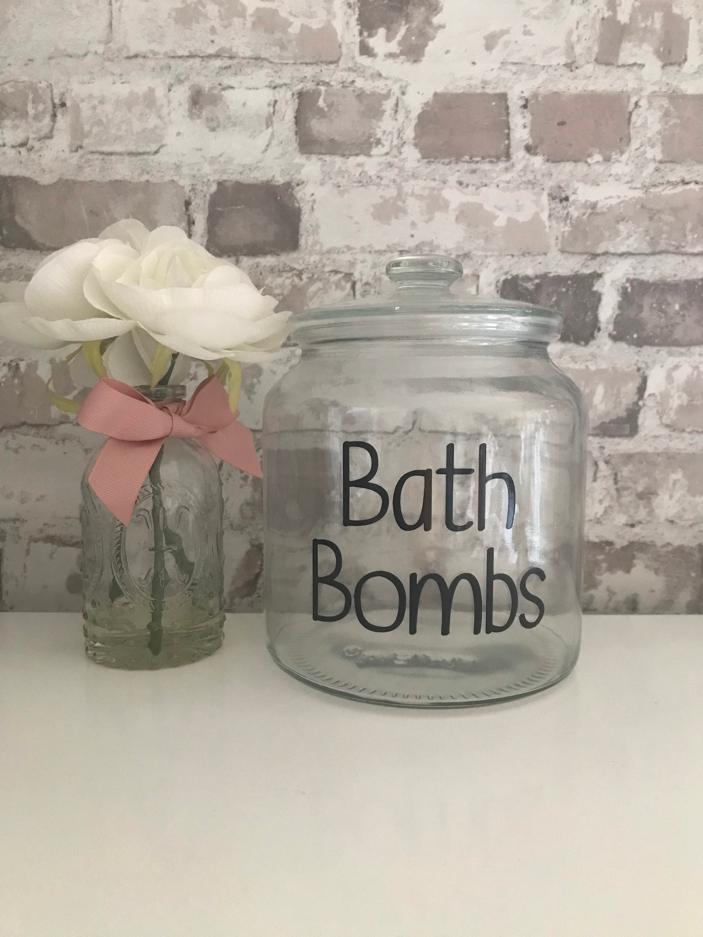 Personalised Bath Bomb Storage Glass Jar Personalised Etsy