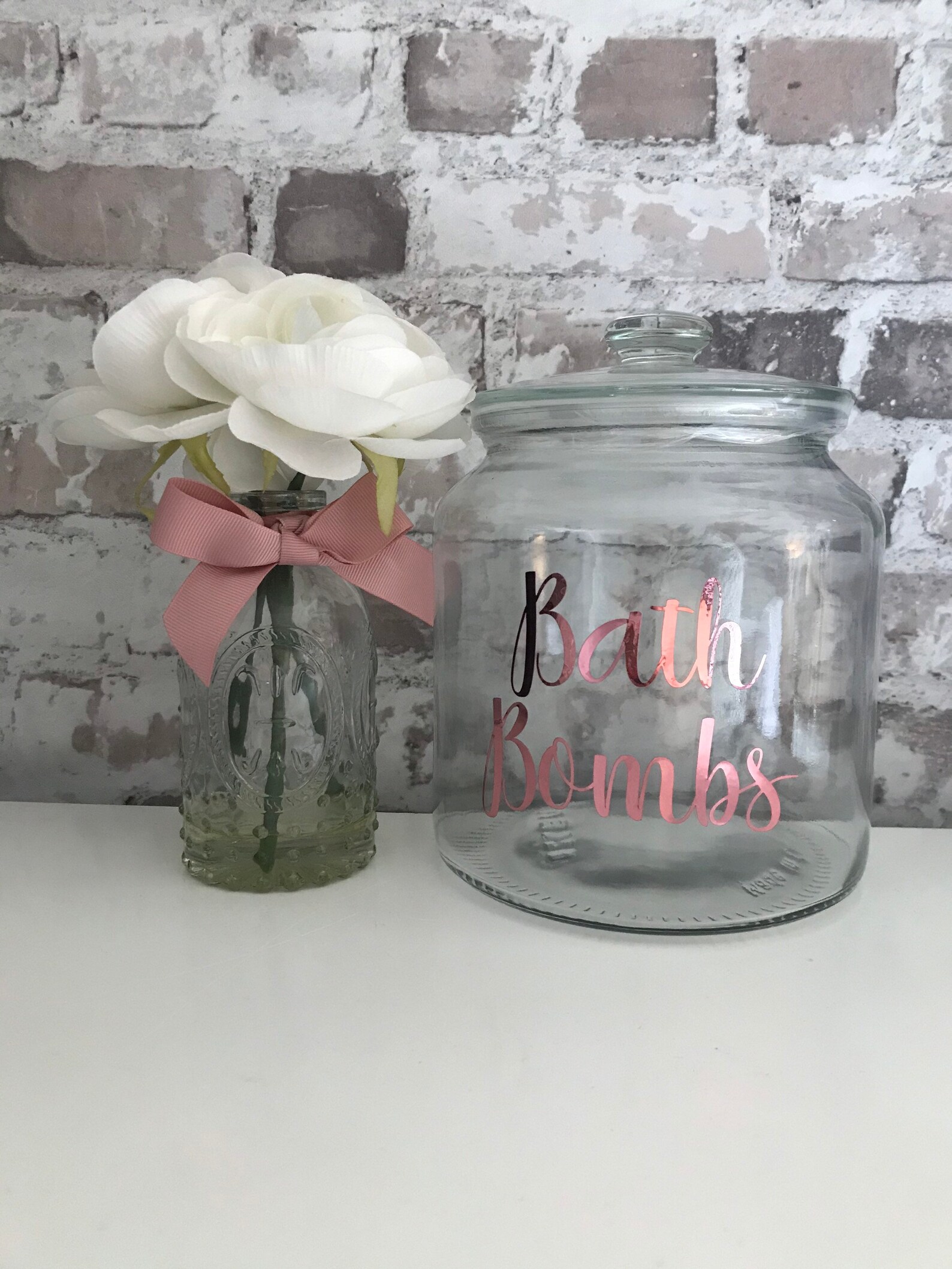 Personalised Bath Bomb Storage Glass Jar Personalised Etsy