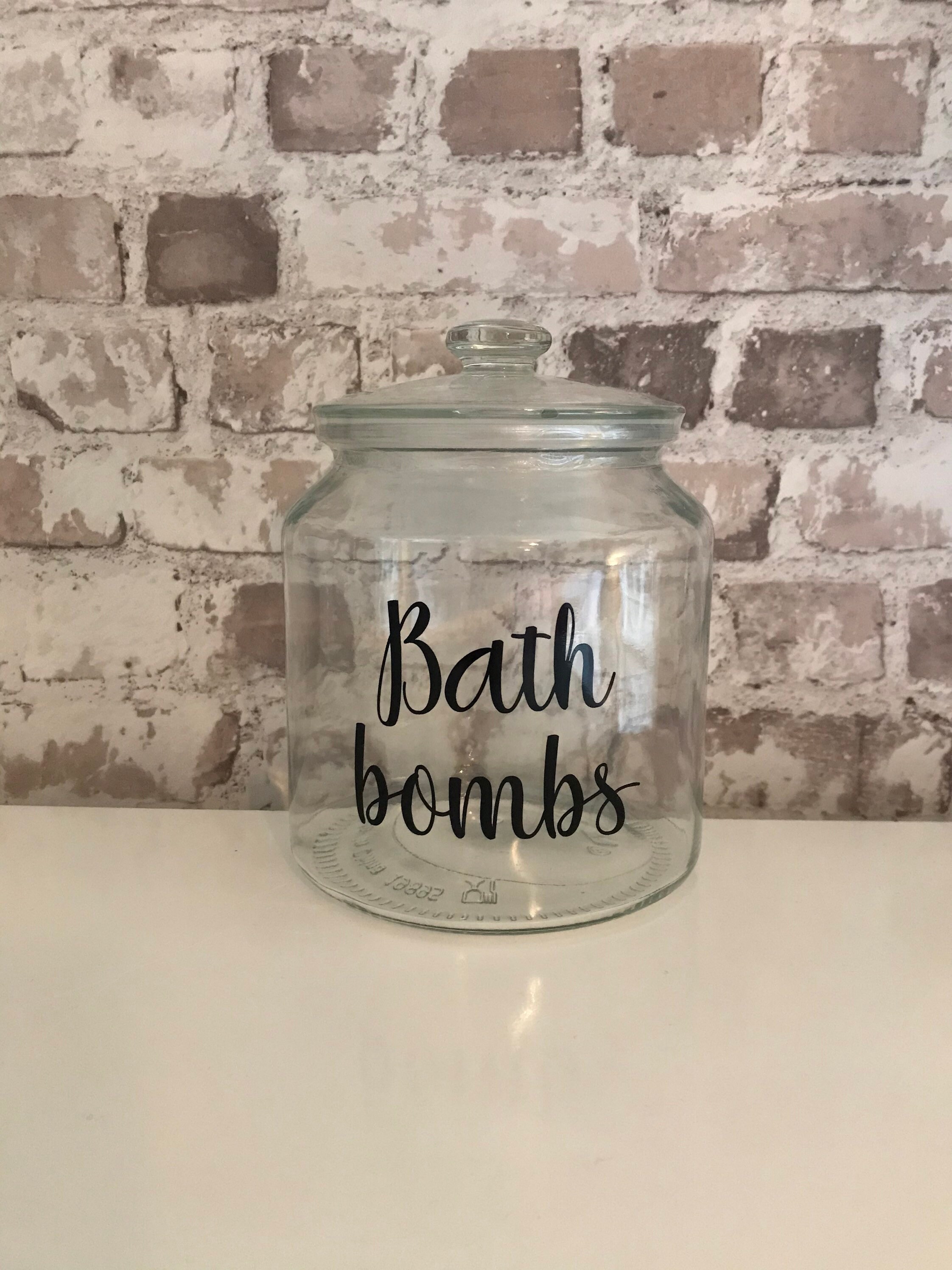Personalised Bath Bomb Storage Glass Jar Personalised Etsy
