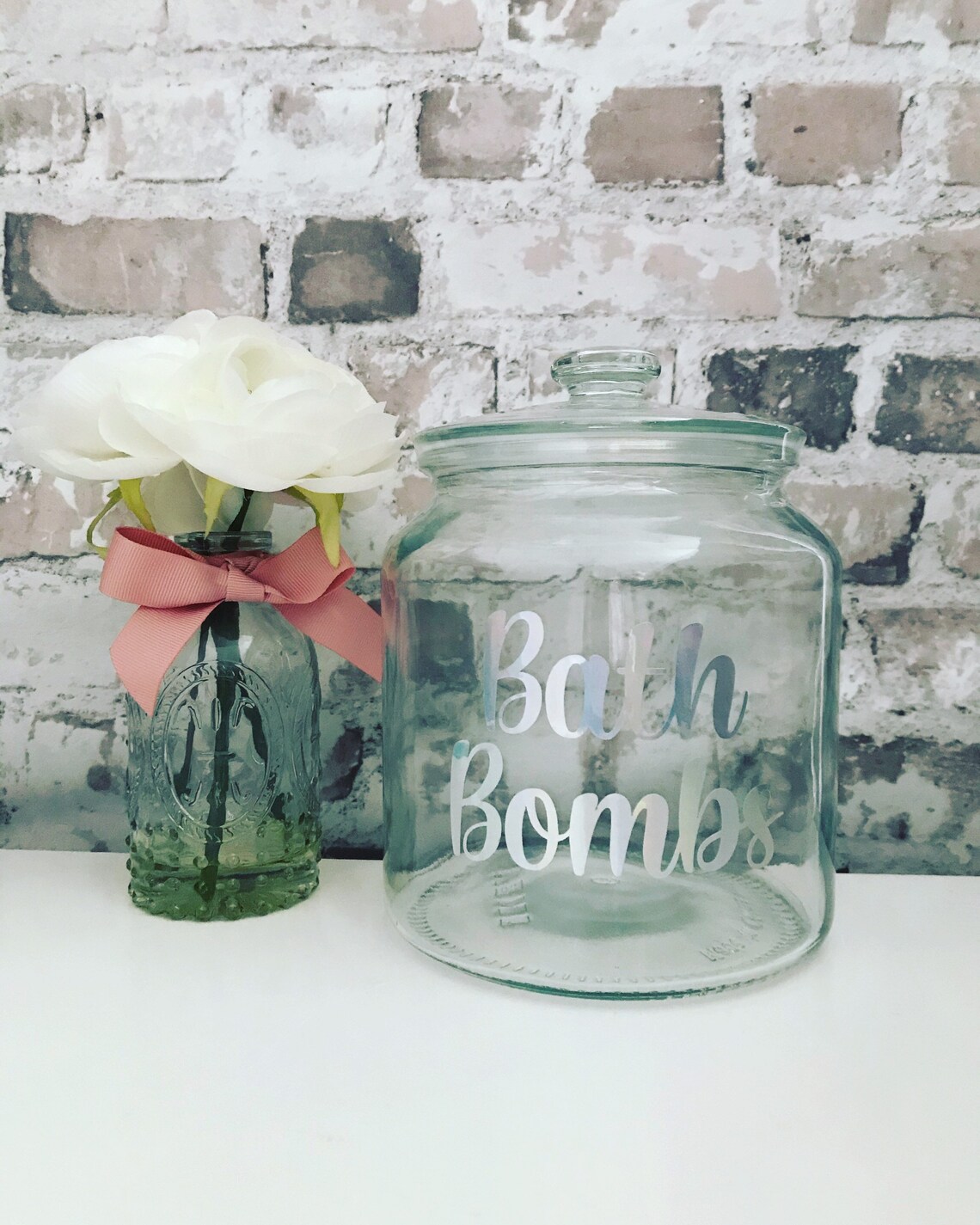 Personalised Bath Bomb Storage Glass Jar Personalised Etsy