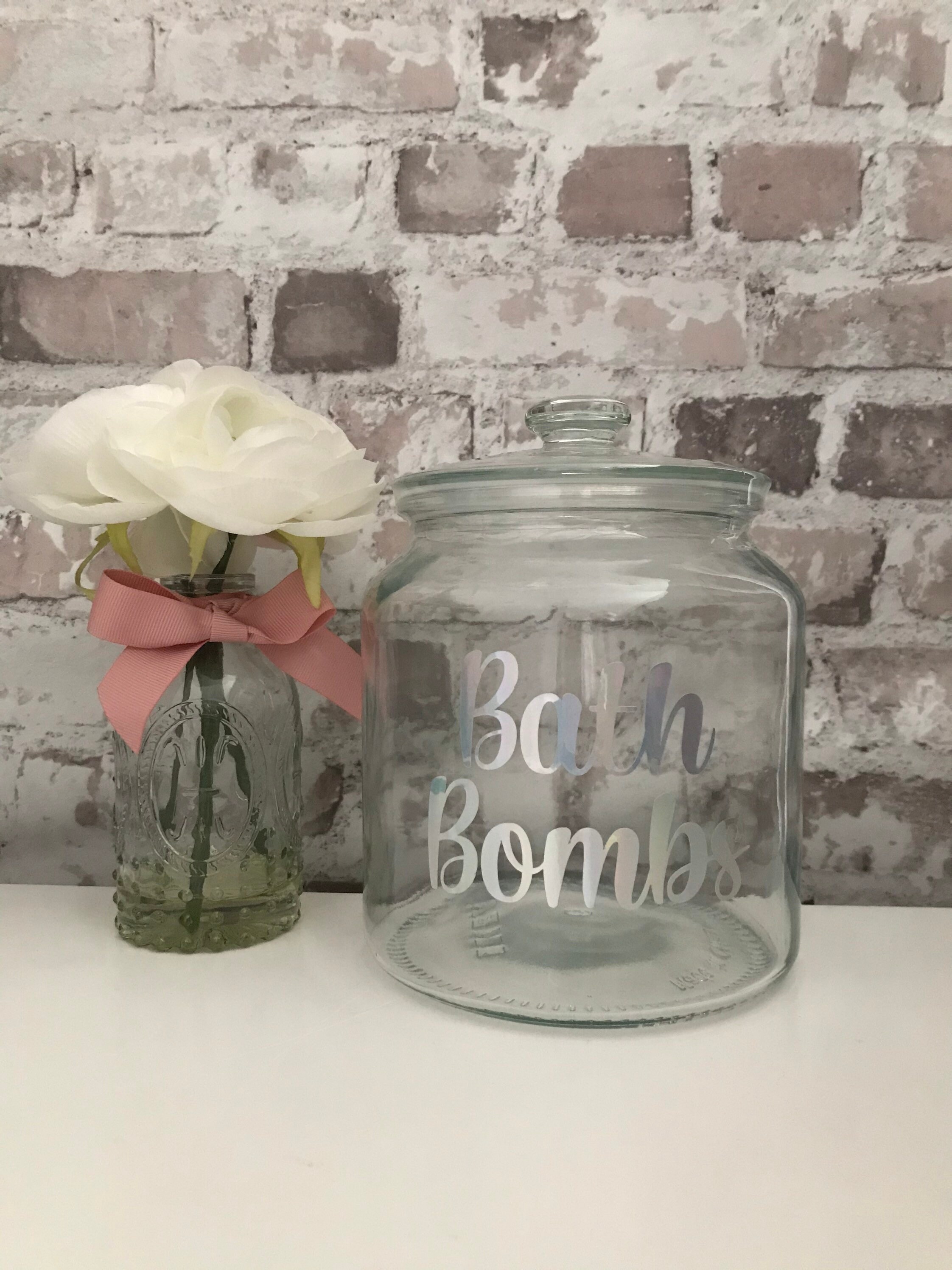 Personalised Bath Bomb Storage Glass Jar Personalised Etsy