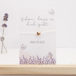 Bracelet coeur, bracelet d'amitié avec carte, bracelet pour meilleur ami, ami coeur cadeau, bracelet sympa que tu existes
