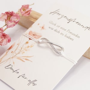 Bracelet coeur, bracelet d'amitié avec carte, bracelet pour meilleure amie, cadeau pour ami de coeur