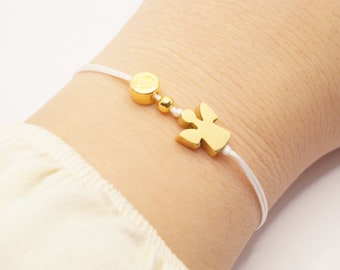 Armband Engel, Kommunion Geschenk Mädchen, Taufarmband Mädchen, Armband Konfirmation, Schutzengel, Firmung Armband, personalisiertes Armband