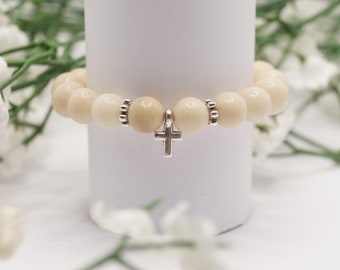 Children's bracelet with letter, baptism bracelet, baby bracelet, newborn bracelet, birth bracelet, baby pearl bracelet, newborn bracelet