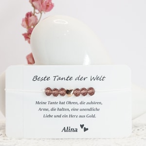 Armband für beste Tante, Geschenk für Tante, Lieblingstante, Glücksbringer Tante, Glücksarmband beste Tante
