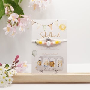 Schulkind Armband, Einschulung Mädchen, Schultüte Mädchen, Schulanfang Geschenk, Einschulung Glücksbringer, Karte Schulkind Armband