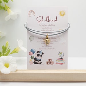 Schulkind Armband, Einschulung Mädchen, Schultüte Mädchen, Schulanfang Geschenk, Einschulung Glücksbringer, Karte Schulkind Armband