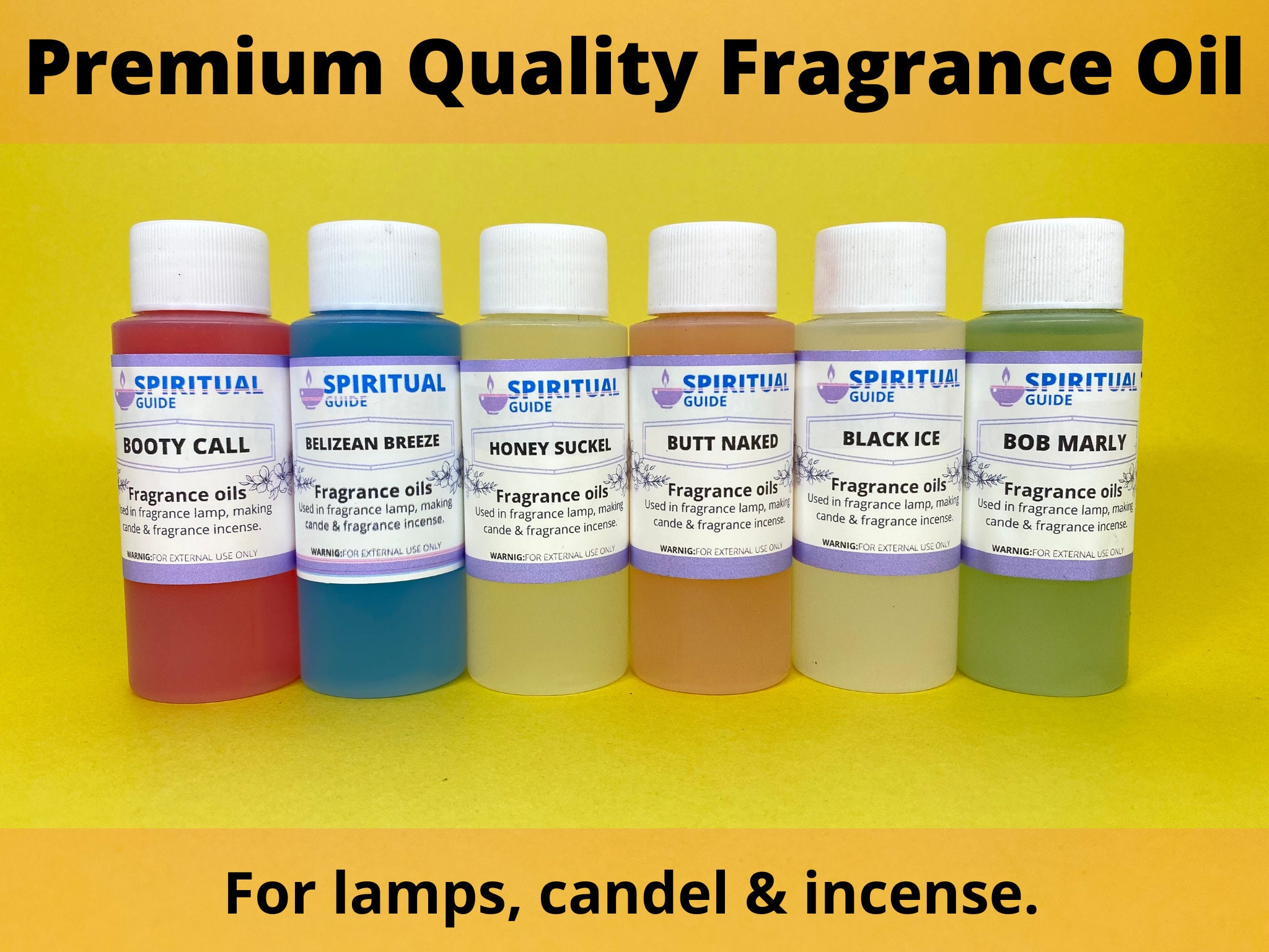 Premium Quality Fragrance Burning Oils for Fragrance Lamp, Making Incense &  Candles. 