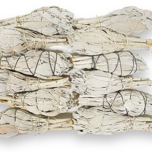 Natural White Torch Sage Smudge Stick | Cleansing Bundle for Energy & Home | Sacred Aroma