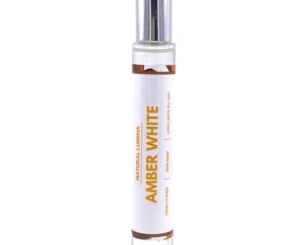 White Amber Oil Perfume - fragrance oil for men and women (unisex), alcohol-free pure body fragrance comes in 10 ml roll-on bottle