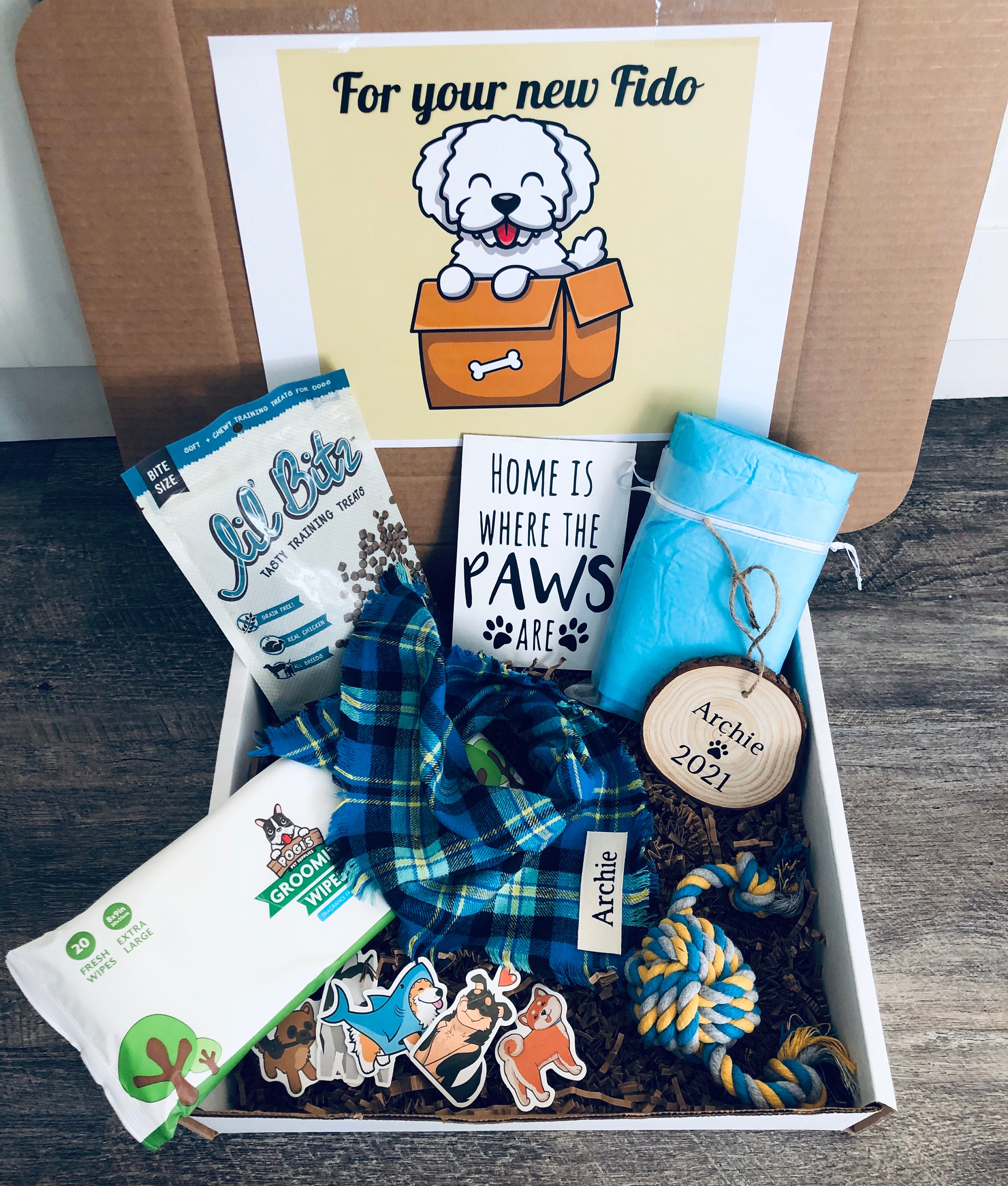 New dog gift basket Dog Bandana Custom Personalized Name Etsy