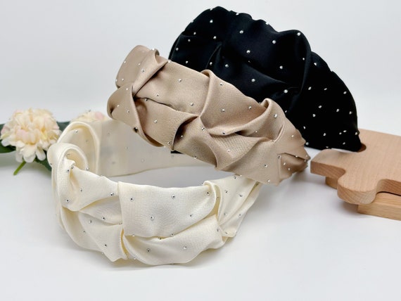 SATIN HAIR BAND WAVE ROSE SATIN HAIR BAND WAVE ROSE
