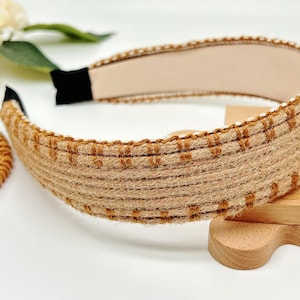 Boho Straw Weaved Headband Raffia Wide Padded Hairband Rattan Colorful Summer Headband Bohemian Dye Hair Accessory for Women