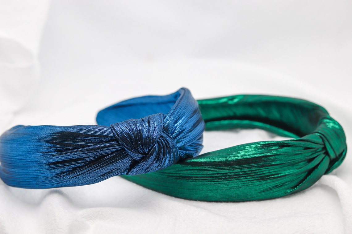 Women Shiny Metallic Glitter Headband Twist Hairband Knot Hair Etsy UK