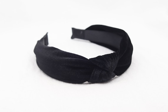 Black Velvet Twist Headband: Knotted Hair Accessory - Etsy display picture 2