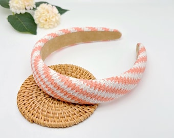 Woven Straw Headband: Bohemian Braid Hairband, Summer Beach Accessory