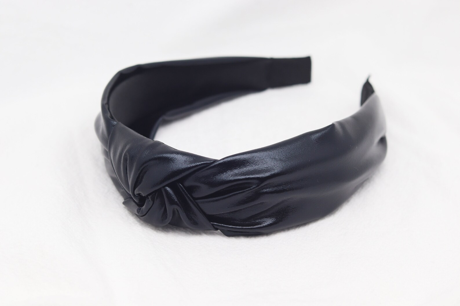 Black Women PU Leather Headband Twist Hairband Knot Hair Bow Etsy UK