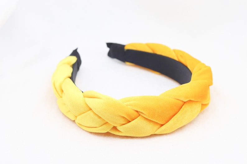 Women Wide Velvet Plait Headband Twist Thick Braid Hairband image 0