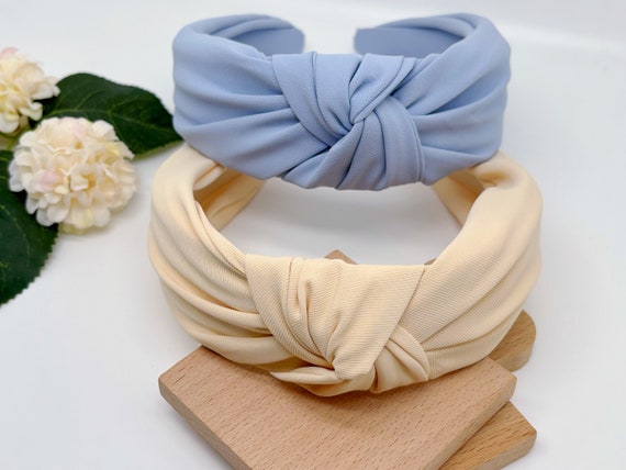 Wide Fabric Knot Headband: Braided Twist Hairband - Etsy display picture 1