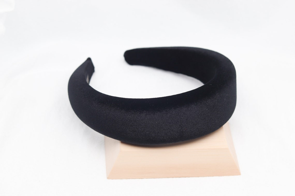 Women Wide Black Velvet Headband Thick Hairband Lady Aliceband Etsy