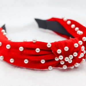 Red Pearl Headband - Etsy display picture 1