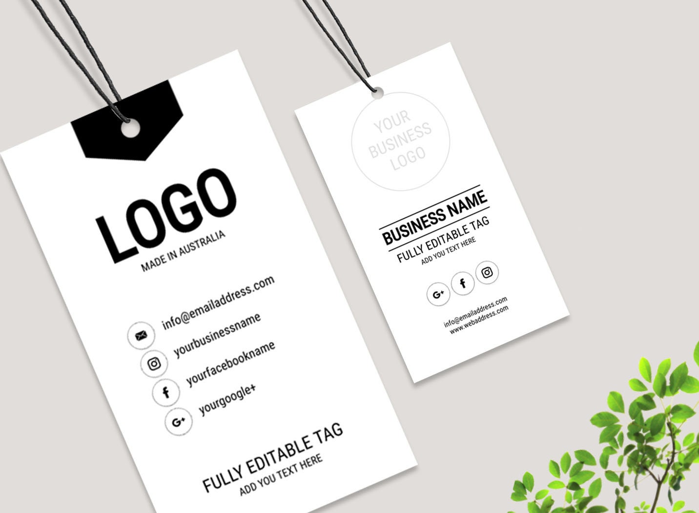 Business Product Tag Template Editable Item Tag Product Etsy