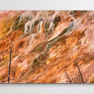 DIGITAL Yellowstone national park | Yellowstone geyser photo print | Geometric wall art | Orange geometric photo print