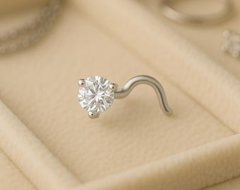 925 Silber CZ Nasenstift • Zacken Set • Zierliches Funkeln • Minimaler Nasenschmuck