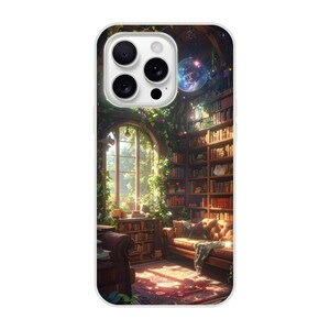 Custodia per iPhone Cottage Library – Libri e viti galleggianti Cottagecore Design