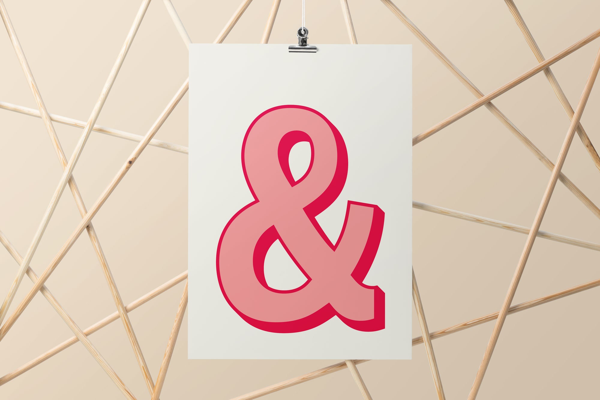 A4 Ampersand Printable Poster in Different Colour Variations - Etsy