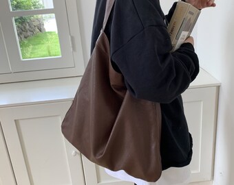 leather over the shoulder purse