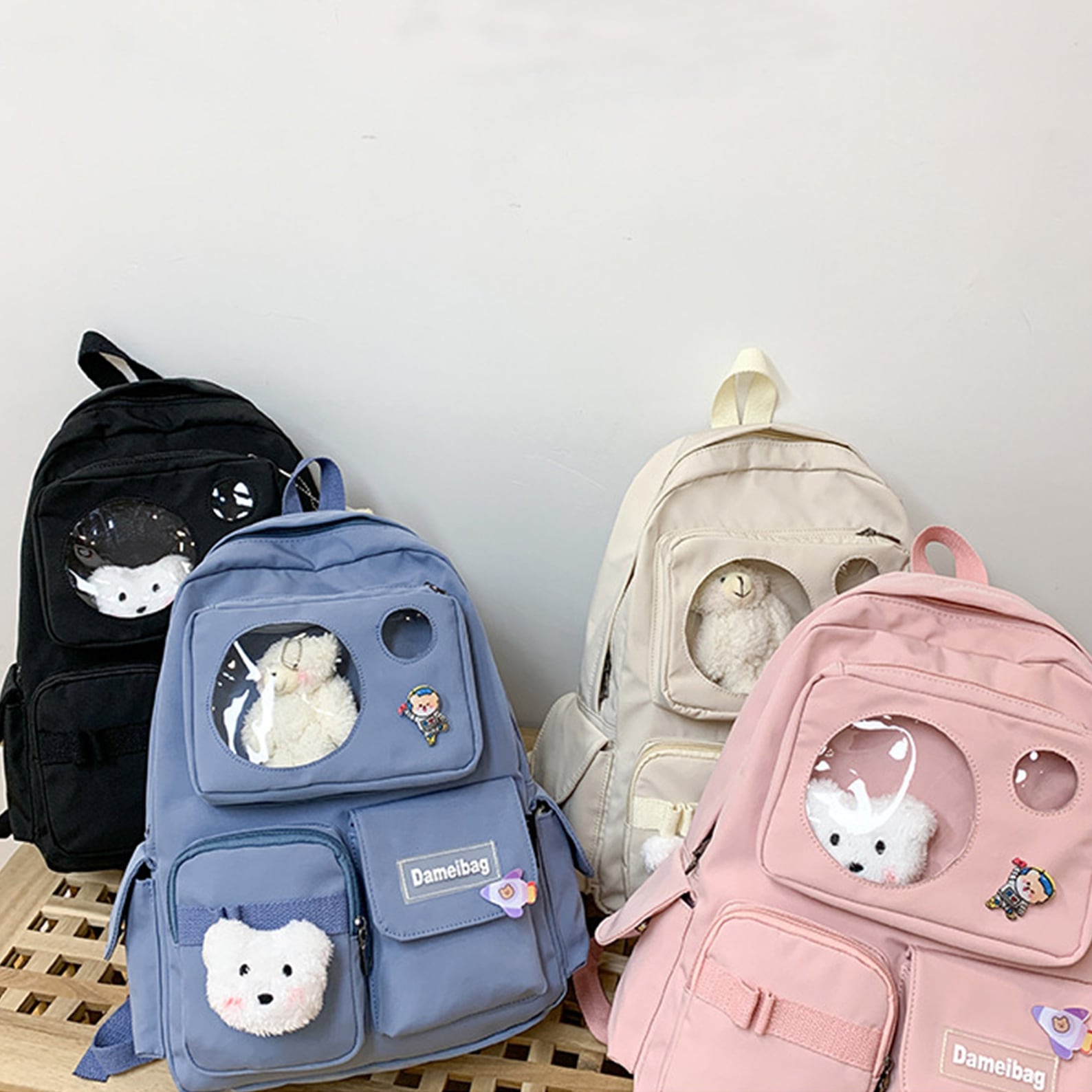 Cute Bear Backpack School Backpack Laptop Backpack Student Etsy