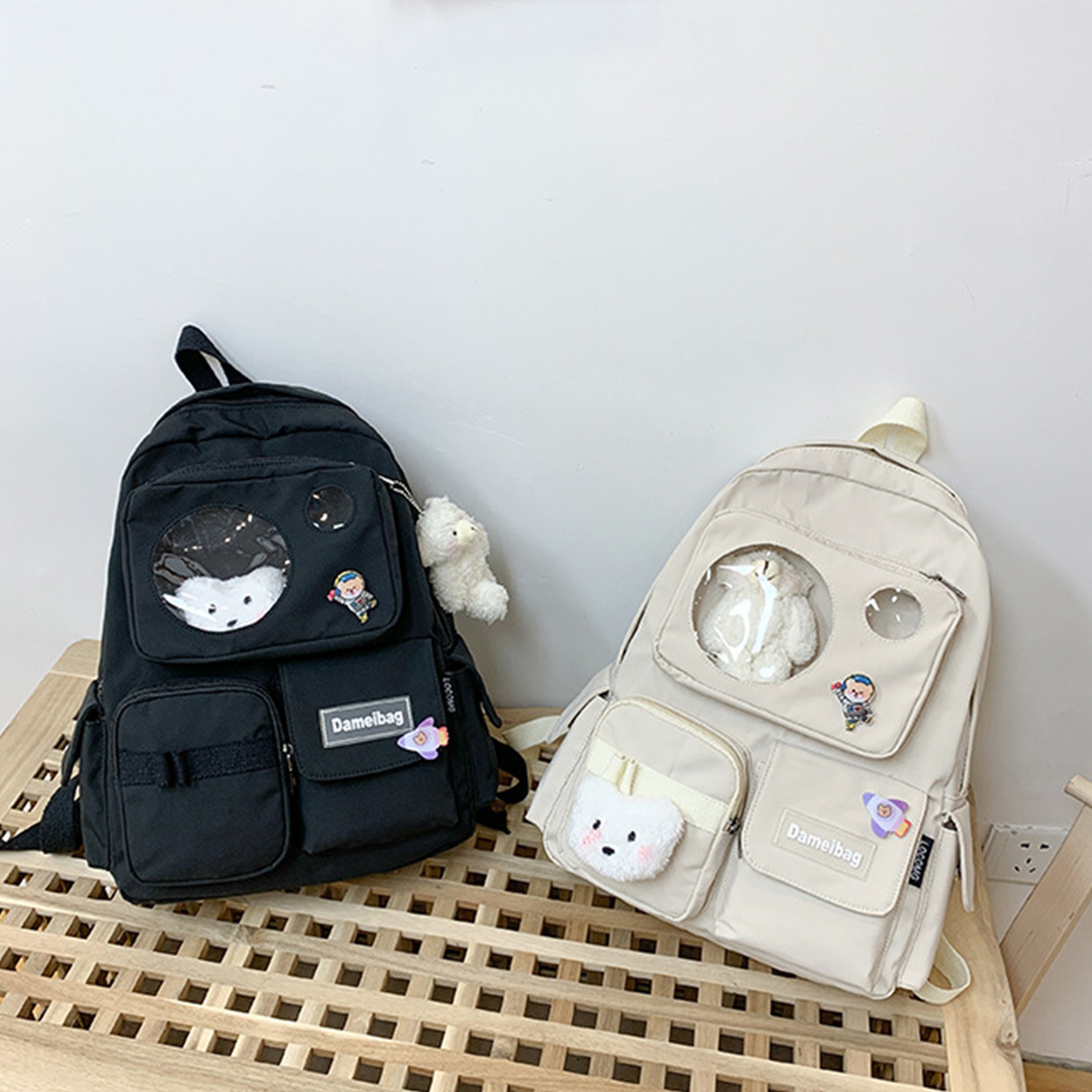 Cute Bear Backpack School Backpack Laptop Backpack Student Etsy