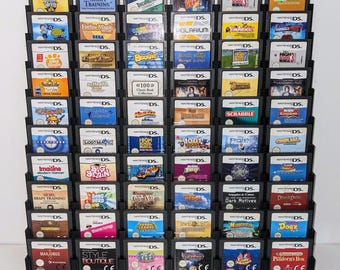 Estuche para Nintendo DS/3DS de 60 juegos retro, soporte para exhibición, colección de cartuchos, bandeja de rejilla