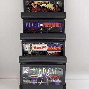 Atari Jaguar 4 タワー レトロゲーム ストレージ ホルダー ラック ディスプレイ スタンド