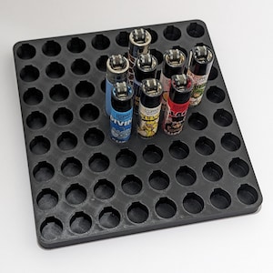 collection clipper lighter display stand tray grid storage holder