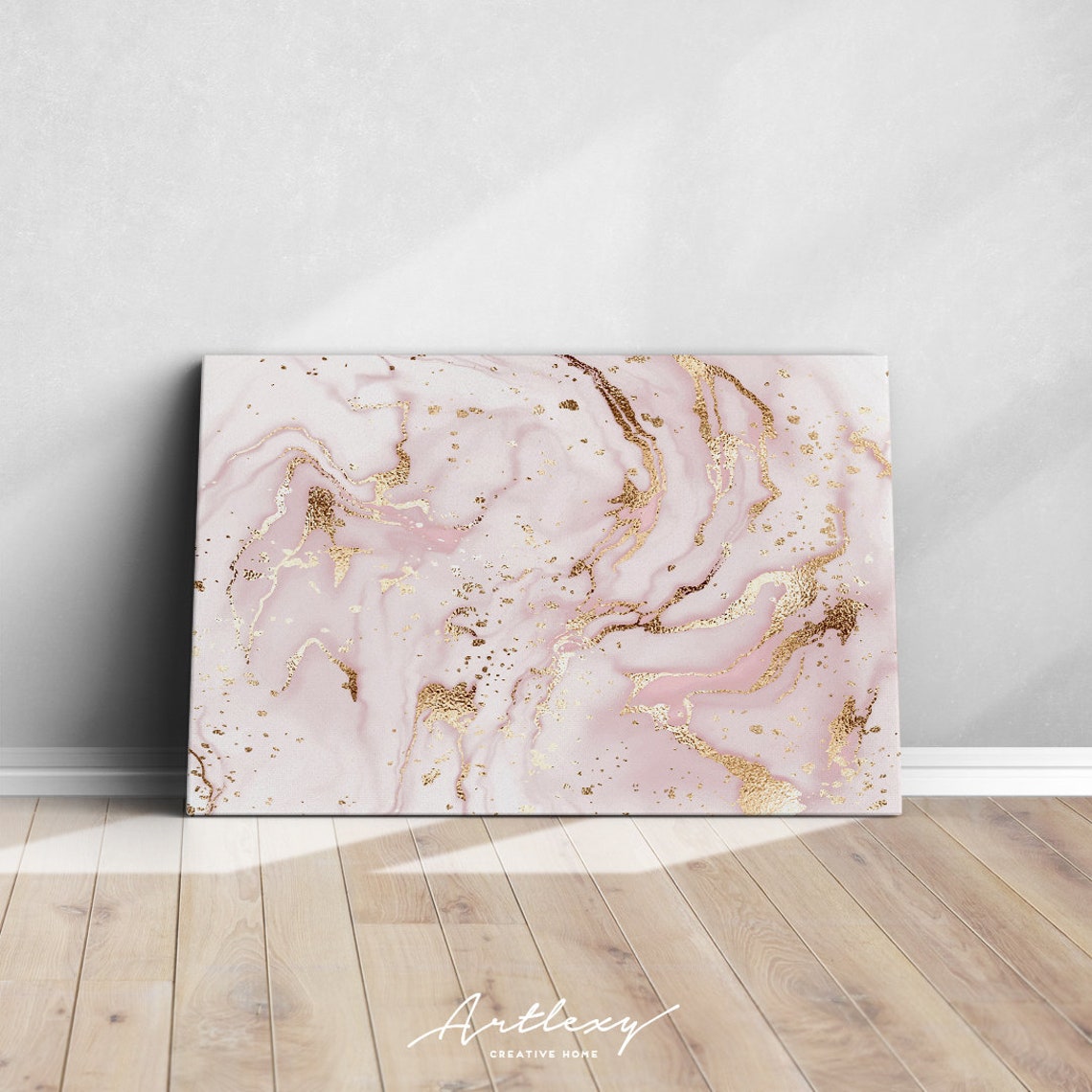 Pink Marble Abstract Wall Art Canvas Marble Room Wall Decor Etsy