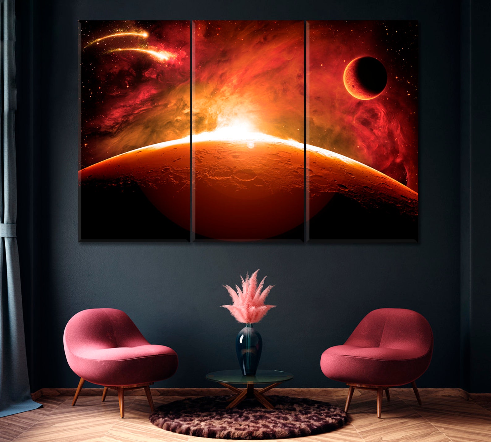 Mars Canvas Print Mars Wall Art Canvas Etsy