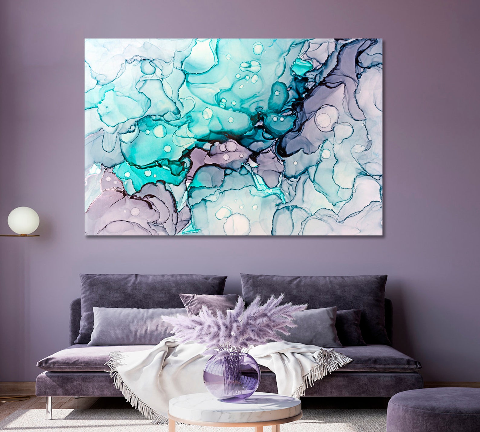 Trendy Abstract Swirl Art Canvas Print Wall Decor Etsy