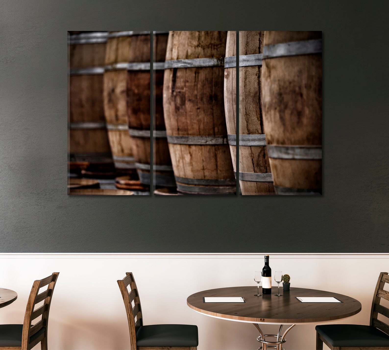 Whiskey Barrel Canvas Print Barrel Wall Art Restaurant Wall | Etsy