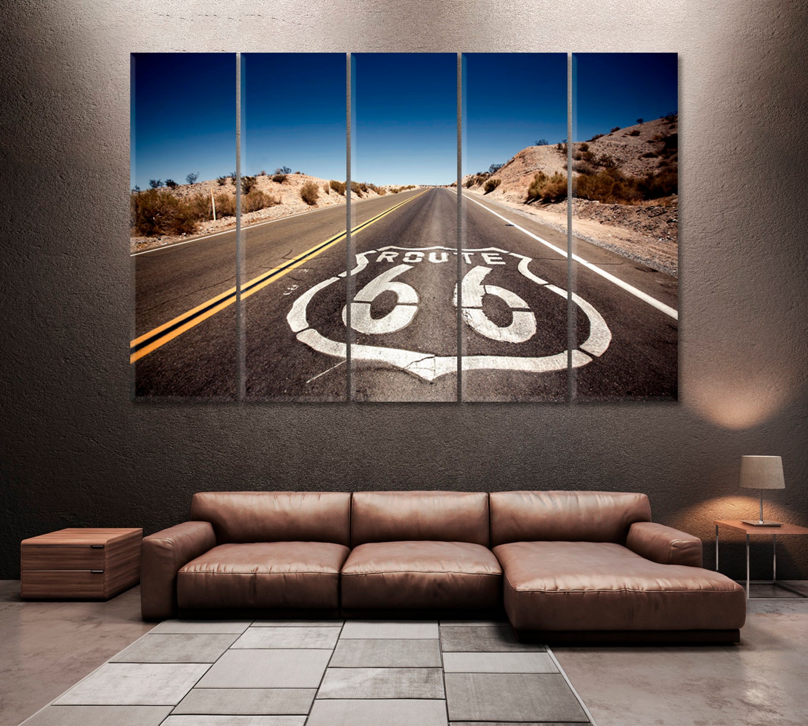 Route 66 Canvas Wall Art Route 66 Ready to Hang Canvas  Etsy