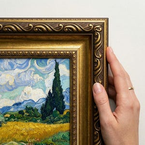 Carved Pattern TV Frame,  Antique Baroque Style, Classic European Wall Decor, Decorative Art Frame U0793NN