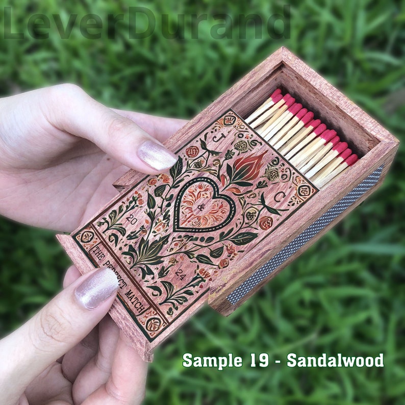 Custom Wooden Matchbox Art for Couples, Personalized Couples Large ...