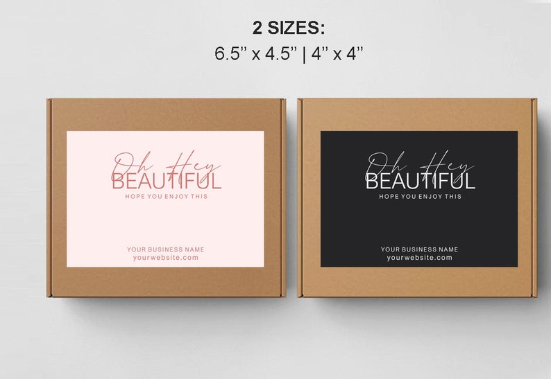 Modern Minimalist Editable Packaging Label Editable Box Seal - Etsy