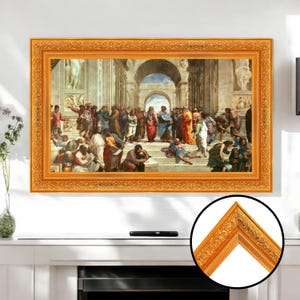 Elegant Gold Edge TV Frame, Samsung frame Tv bezel, Custom brand tv Frame, Customizable TV Frame, Frame TV frames, HandmadeTV frame L2219LM