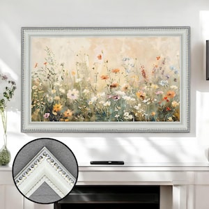 Classic ornate ivory TV frame, vintage decorative Tv bezel, elegant carved TV frame, custom luxury TV frame, classic Tv frame L22888LL