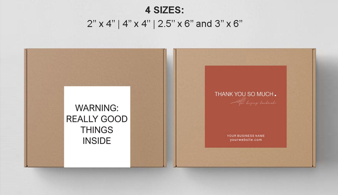 Modern Minimalist Editable Packaging Label Editable Box Seal - Etsy